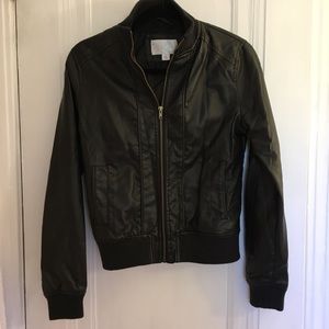 Faux Leather Moto Jacket
